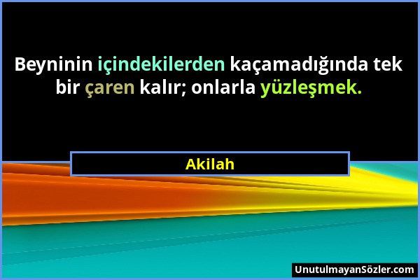 Akilah - Beyninin içindekilerden kaçamadığında tek bir çaren kalır; onlarla yüzleşmek....