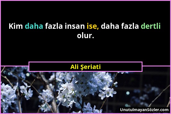 Ali Şeriati - Kim daha fazla insan ise, daha fazla dertli olur....