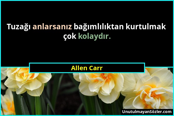 Allen Carr - Tuzağı anlarsanız bağımlılıktan kurtulmak çok kolaydır....