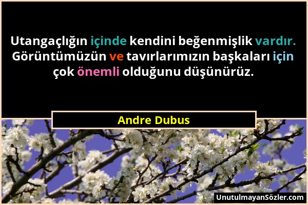 Andre Dubus - Utangaçlığın içinde kendini beğenmişlik vardır. Görüntümüzün ve tavırlarımızın başkaları için çok önemli olduğunu düşünürüz....