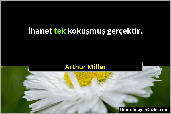 Arthur Miller - İhanet tek kokuşmuş gerçektir....