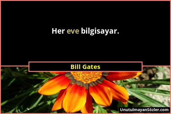 Bill Gates - Her eve bilgisayar....