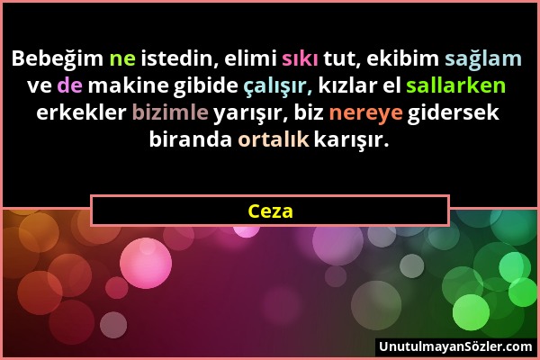 Ceza - Bebeğim ne istedin, elimi sıkı tut, ekibim sağlam ve de makine gibide çalışır, kızlar el sallarken erkekler bizimle yarışır, biz nereye giderse...