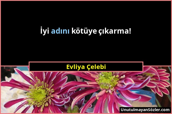 Evliya Çelebi - İyi adını kötüye çıkarma!...