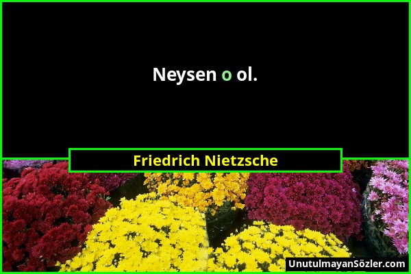 Friedrich Nietzsche - Neysen o ol....