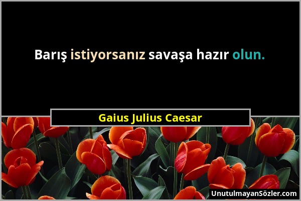 Gaius Julius Caesar - Barış istiyorsanız savaşa hazır olun....