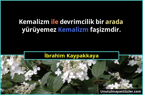 İbrahim Kaypakkaya - Kemalizm ile devrimcilik bir arada yürüyemez Kemalizm faşizmdir....