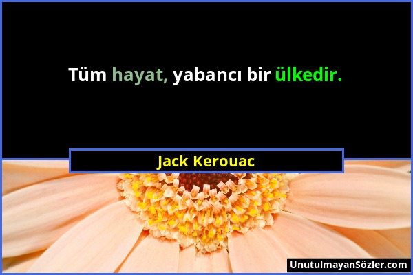 Jack Kerouac - Tüm hayat, yabancı bir ülkedir....