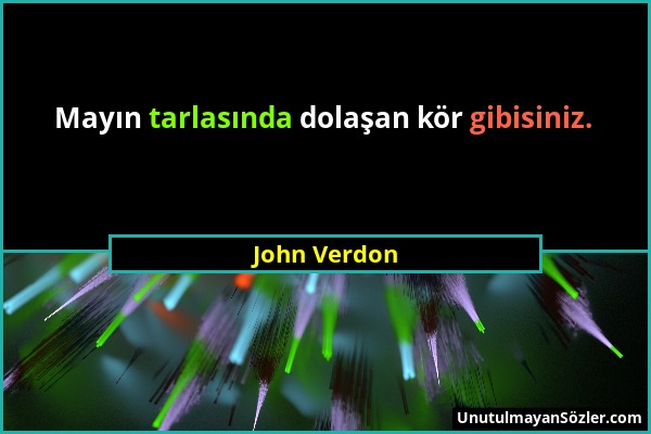 John Verdon - Mayın tarlasında dolaşan kör gibisiniz....