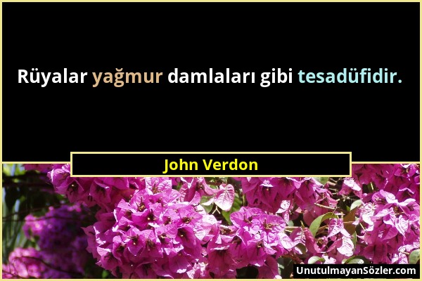 John Verdon - Rüyalar yağmur damlaları gibi tesadüfidir....