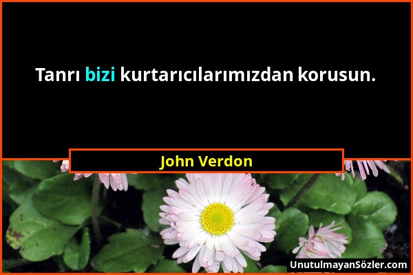 John Verdon - Tanrı bizi kurtarıcılarımızdan korusun....