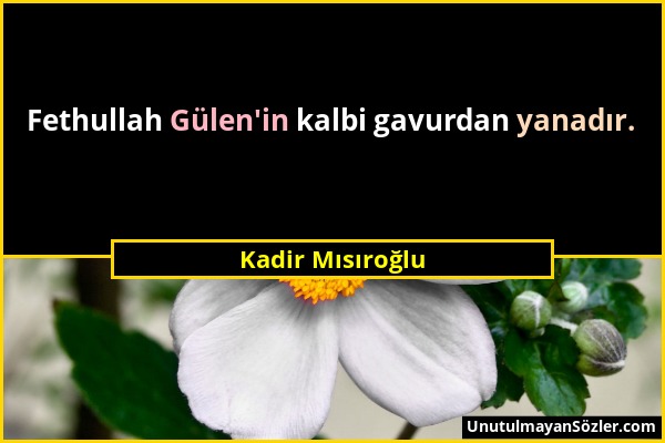 Kadir Mısıroğlu - Fethullah Gülen'in kalbi gavurdan yanadır....