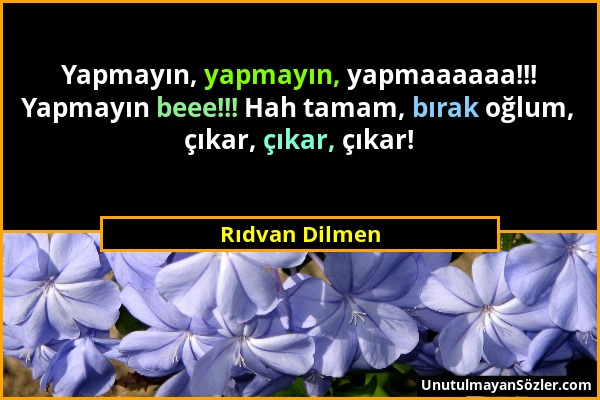 Rıdvan Dilmen - Yapmayın, yapmayın, yapmaaaaaa!!! Yapmayın beee!!! Hah tamam, bırak oğlum, çıkar, çıkar, çıkar!...