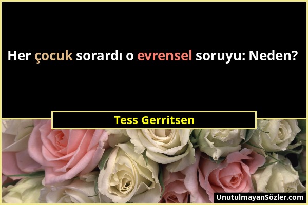 Tess Gerritsen - Her çocuk sorardı o evrensel soruyu: Neden?...