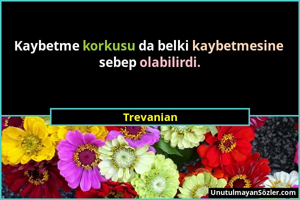 Trevanian - Kaybetme korkusu da belki kaybetmesine sebep olabilirdi....