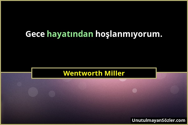 Wentworth Miller - Gece hayatından hoşlanmıyorum....